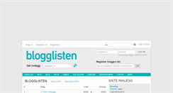 Desktop Screenshot of blogglisten.no